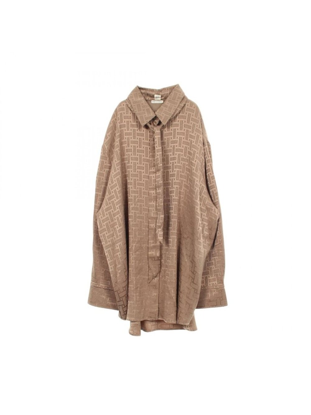 Hermes Masculine Mosaic Long Sleeve Silk Shirt
